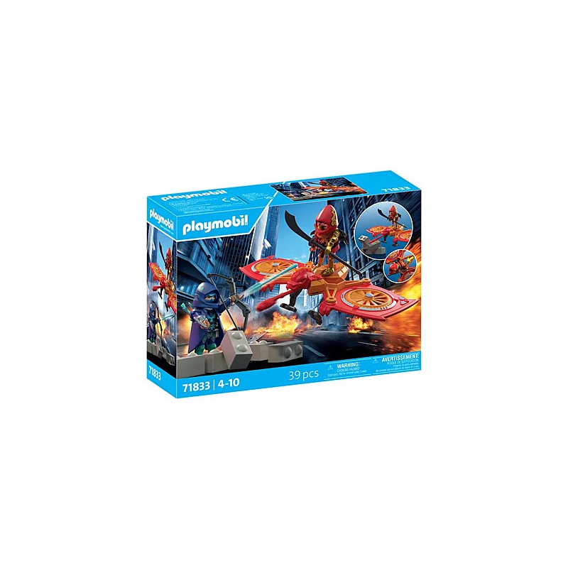 Playmobil Super Heroes- Drone Fight with Evil Ninja 71833