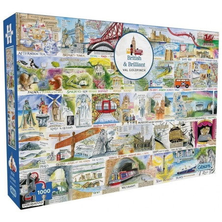 Gibsons British & Brilliant by Val Goldfinch 1000 Piece Jigsaw Puzzle G7168