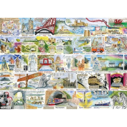 Gibsons British & Brilliant by Val Goldfinch 1000 Piece Jigsaw Puzzle G7168