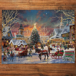 Gibsons Thomas Kinkade The Christmas Festival 1000 Piece Jigsaw Puzzle G6446