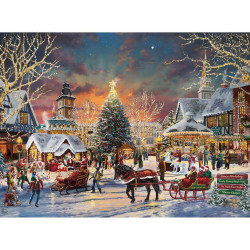 Gibsons Thomas Kinkade The Christmas Festival 1000 Piece Jigsaw Puzzle G6446