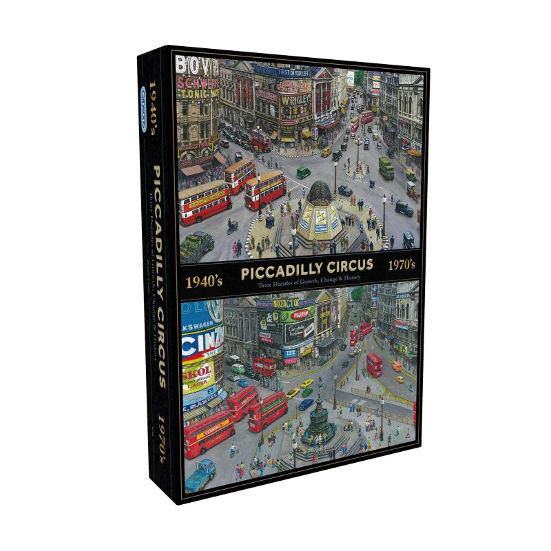 Piccadilly Circus Through the Decades 1000 Piece Gibsons Jigsaw, London G7158