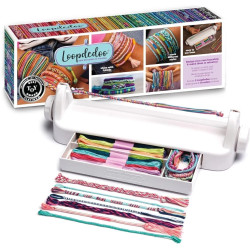 Loopdedoo Friendship Bracelet Maker Craft Kit with Spinning Loom