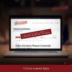 Cryptic Killers Unsolved Murder Mystery Game - Murder at the Movie Theatre