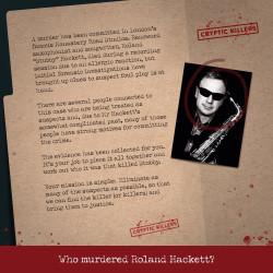 Cryptic Killers Unsolved Murder Mystery Game - Murder of a Musician