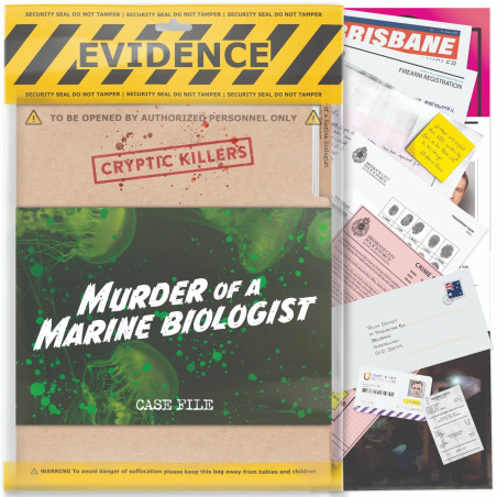 Cryptic Killers Unsolved Murder Mystery Game - Murder of a Marine Biologist
