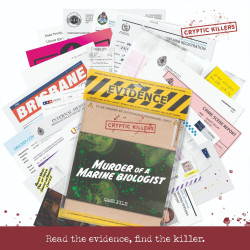 Cryptic Killers Unsolved Murder Mystery Game - Murder of a Marine Biologist