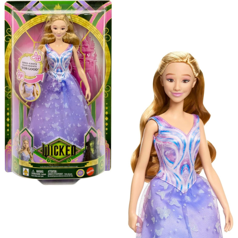 Mattel Wicked- Glinda For Good Singing Fashion Doll & Accessories