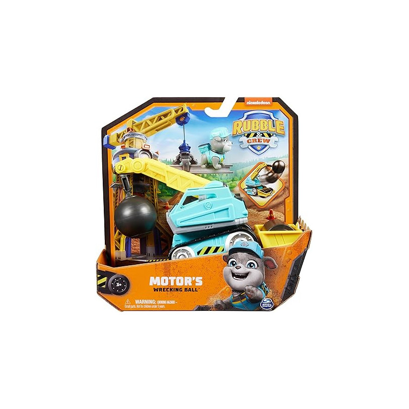 Paw Patrol Rubble & Crew- Motor’s Wrecking Ball Toy Truck