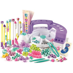 Clementoni Message Pen Creator Studio– Customise Colourful Pens with Beads, Stickers and Letters