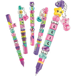 Clementoni Message Pen Creator Studio– Customise Colourful Pens with Beads, Stickers and Letters