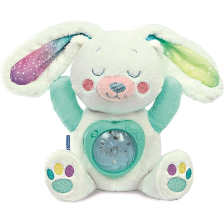 Clementoni Bunny Night Light Northern Lights Projector Arctic Bunny Plush