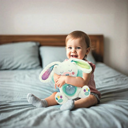 Clementoni Bunny Night Light Northern Lights Projector Arctic Bunny Plush