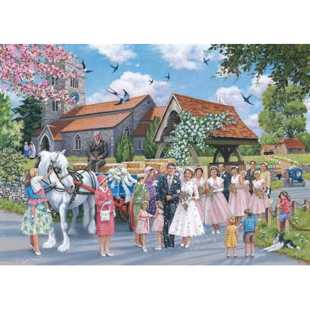 House Of Puzzles Hop Country Wedding 1000  Piece Jigsaw Puzzle