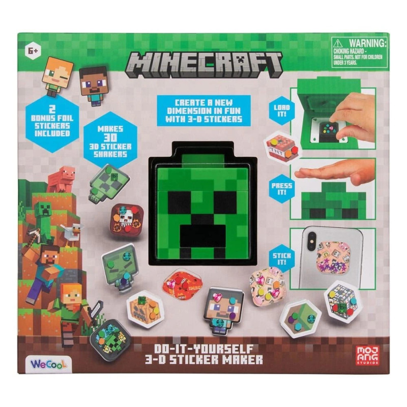 WeCool Minecraft Do It Yourself 3D Sticker Maker Craft Kit