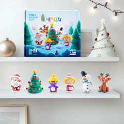Hey Clay Winter Holidays Set of 6 Characters (15 Cans)