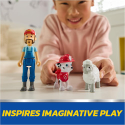 Paw Patrol Marshall & Farmer Al Figure Pack with Sheep Toy Figure