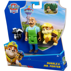 Paw Patrol Rubble & Mr. Porter Figure Pack with Skunk Toy Figure