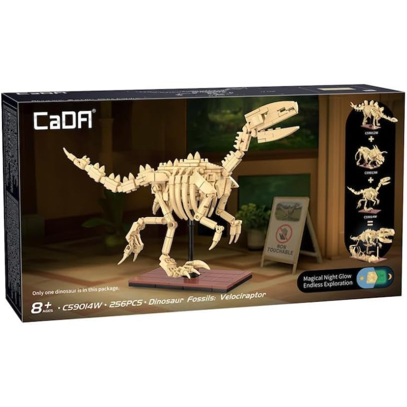 CaDA Velociraptor (256 pieces) - C59014W - Skeleton of a Velociraptor