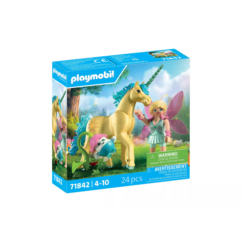 Playmobil Collectible Unicorn: Sunshine Blossom with Fairy 71842