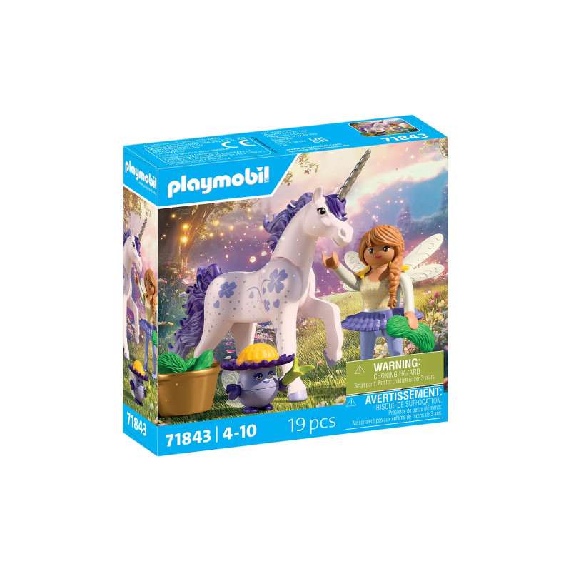 Playmobil Collectible Unicorn: Lucky Lavender with Fairy 71843