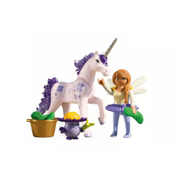 Playmobil Collectible Unicorn: Lucky Lavender with Fairy 71843
