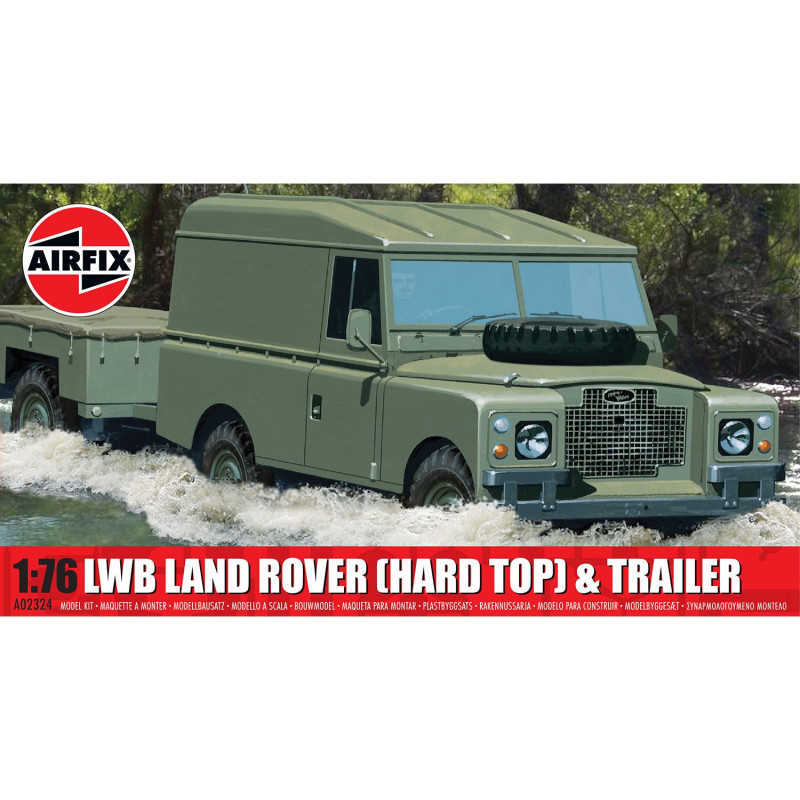 Airfix A02324 LWB Land Rover (Hard Top) & Trailer 1:76 Scale