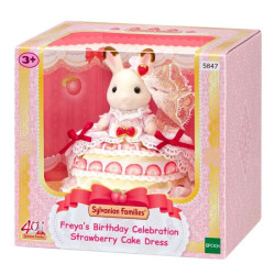 Sylvanian Families 5847 Freya's Birthday Celebration Strawberry Cake Dress
