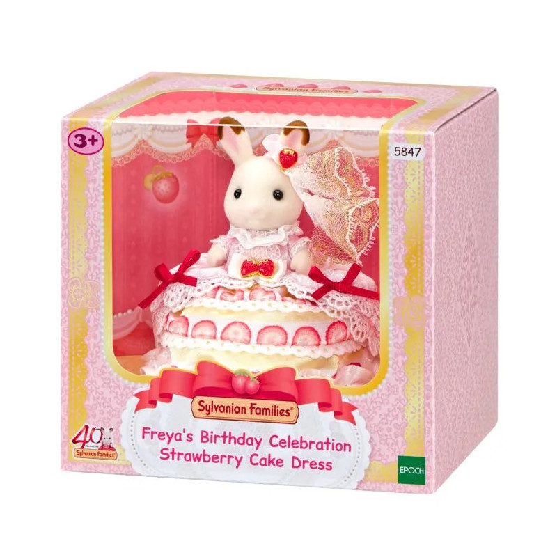 Sylvanian Families 5847 Freya's Birthday Celebration Strawberry Cake Dress