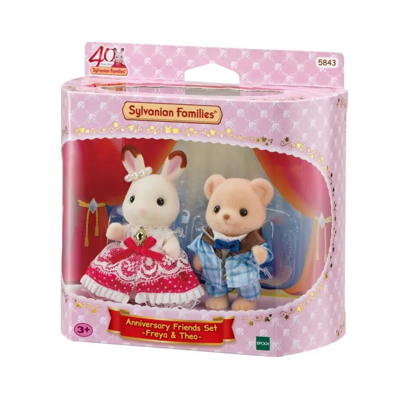 Sylvanian Families 5843 40th Anniversary Friends Set -Freya & Theo