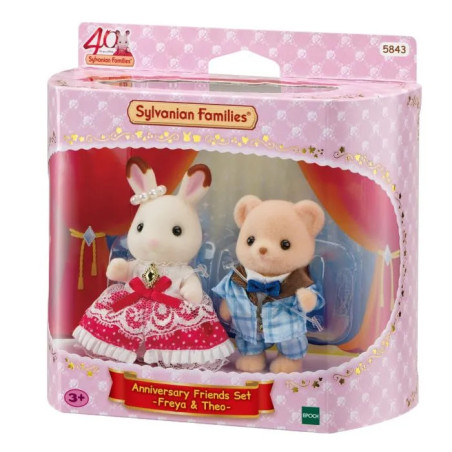 Sylvanian Families 5843 40th Anniversary Friends Set -Freya & Theo