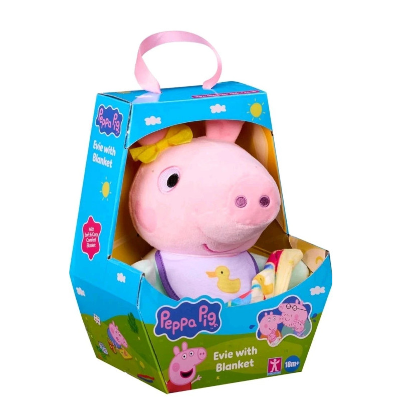 Peppa Pig Baby Evie with Blanket Plush Soft Toy