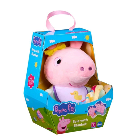 Peppa Pig Baby Evie with Blanket Plush Soft Toy