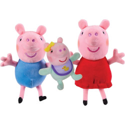 Peppa Pig Peppa, George and Evie 3-Pack Plush Soft Toy