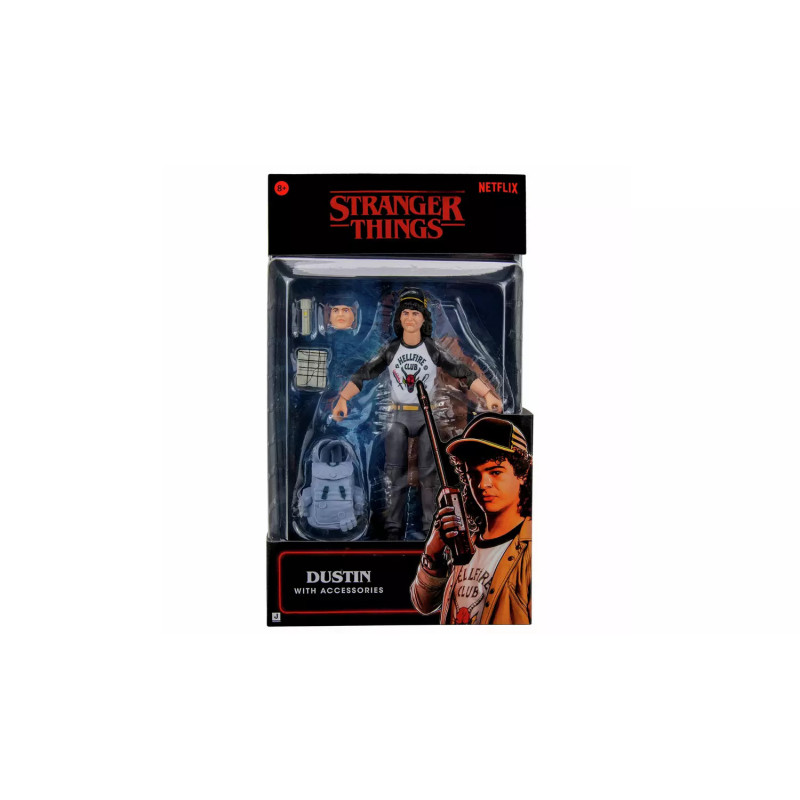 Netflix Stranger Things 6 inch Upside Down Collection Figures Dustin with Accessories