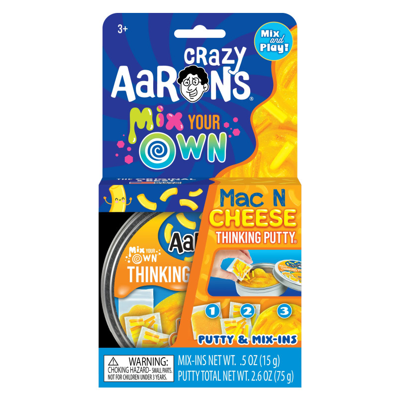 Crazy Aaron's Thinking Putty -Mac N Cheese Sensory Putty