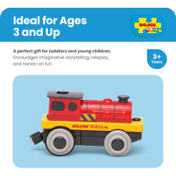 Bigjigs Rail Mighty Red Loco Battery Operated Engine