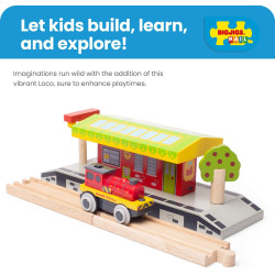 Bigjigs Rail Mighty Red Loco Battery Operated Engine