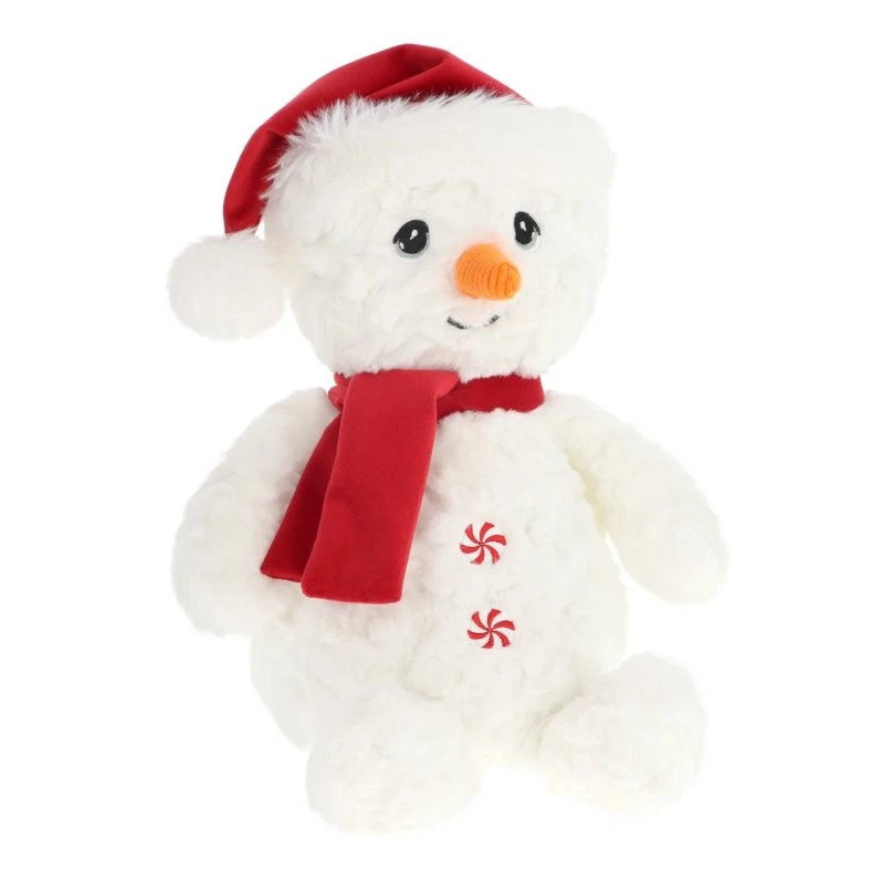 Keel Toys Keeleco Snowman with Santa Hat 20cm Christmas Plush Soft Toy