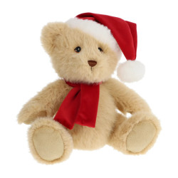 Keel Toys Keeleco Teddy Bear with Santa Hat 20cm Christmas Plush Soft Toy