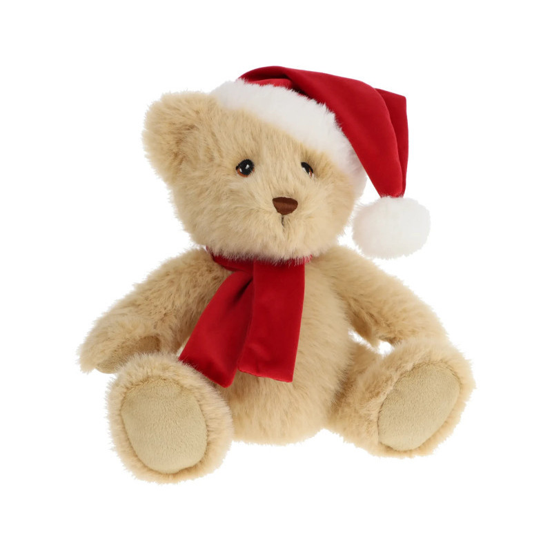 Keel Toys Keeleco Teddy Bear with Santa Hat 20cm Christmas Plush Soft Toy