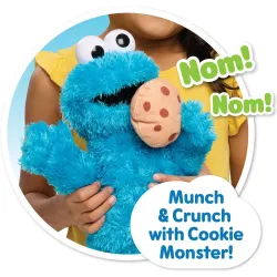 Sesame Street 13.5-inch Nom Nom Cookie Monster Plush with Sounds and Motion