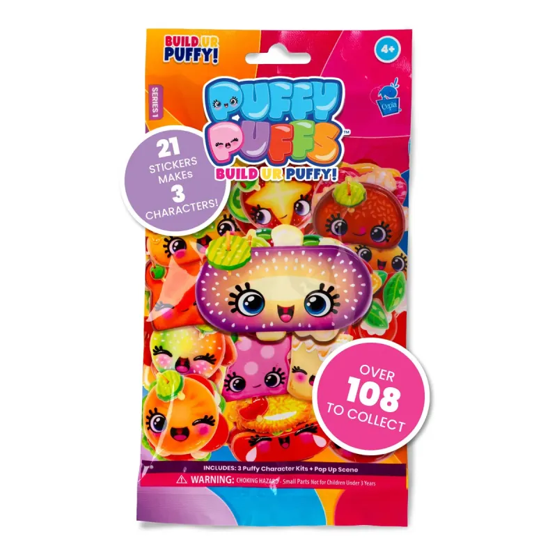 Puffy Puffs Sticker 3 Pack Craft Set