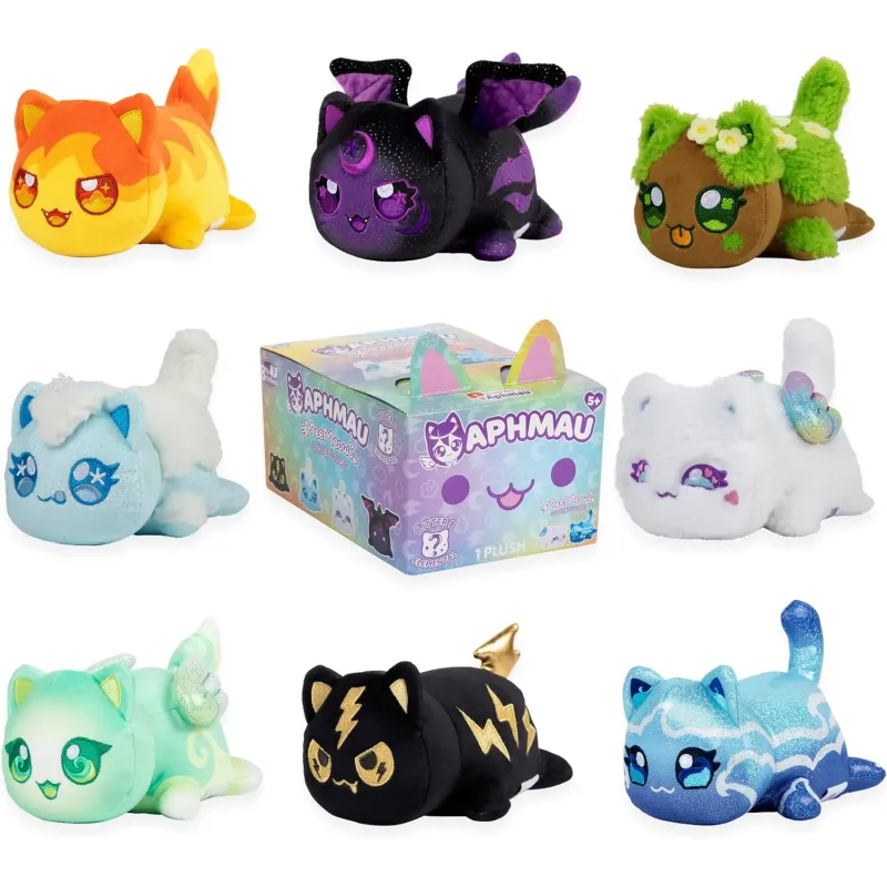 Aphmau MeeMeows Mystery 6inch Plush Litter 8 Elemental Surprise Assortment