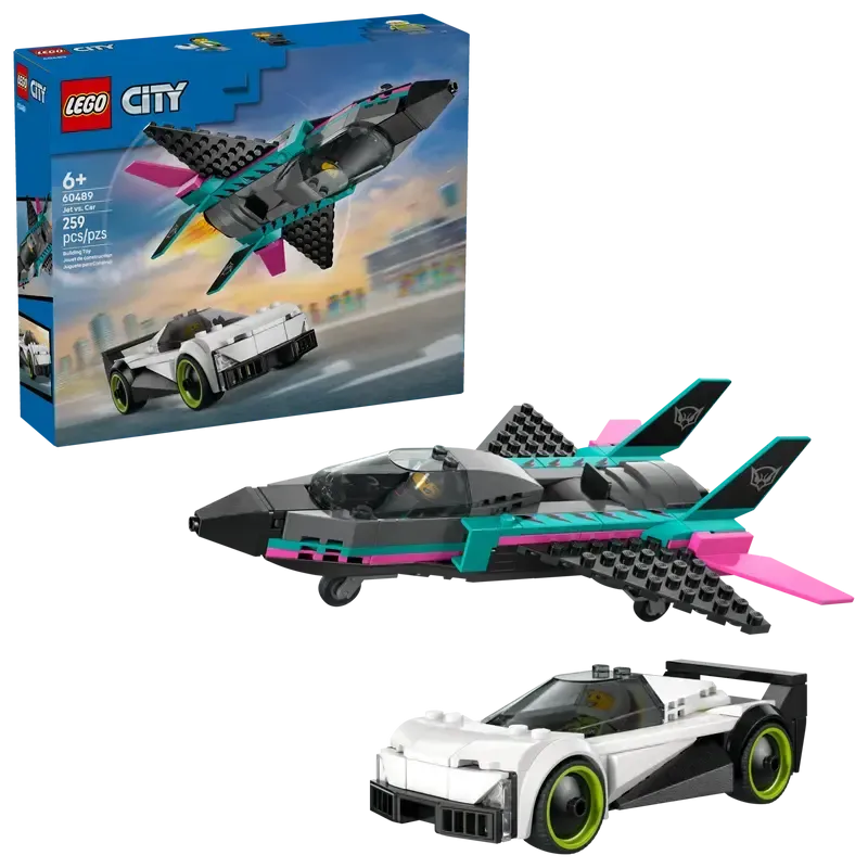 LEGO City Jet vs. Car 60489