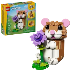 LEGO Creative 3 in 1 Cute Hamster with a Flower 31376