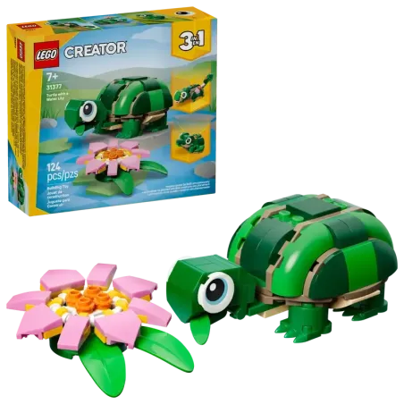 LEGO Creative 3 in 1 Turtle with a Water Lily Flower 31377