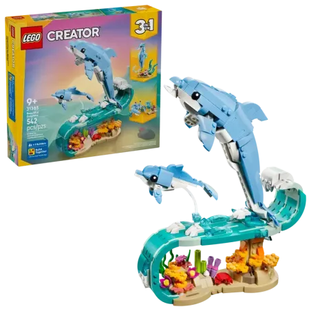 LEGO Creative 3 in 1 Sea Animals: Beautiful Dolphins 31385