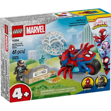 LEGO Marvel Spidey on his Motorcycle vs. Rhino 11206