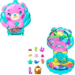 Polly Pocket Glitter Island Compact Playset & Mermaid Doll